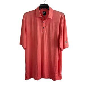 FJ Foot Joy Mens Polo Shirt Size XL Coral Short Sleeve THE BLUFFS Golf Resort